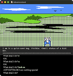 Quick-sand bog image on the Apple 2