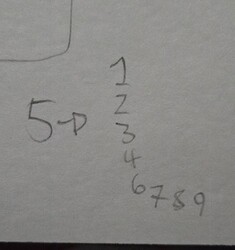 5 = 1, 2, 3, 4, 6, 7, 8 and 9