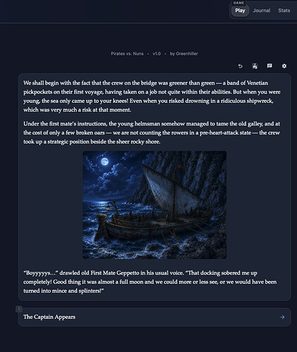 Storyfall has inline images, but nicely centered within text.