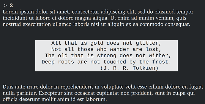 an inline quote box in Gargoyle