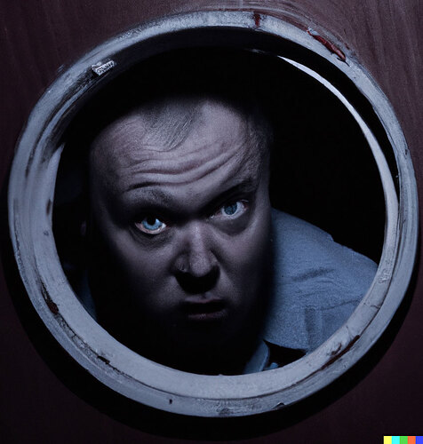 DALL·E-a-terrified-man-stares-at-you-through-a-ships-porthole