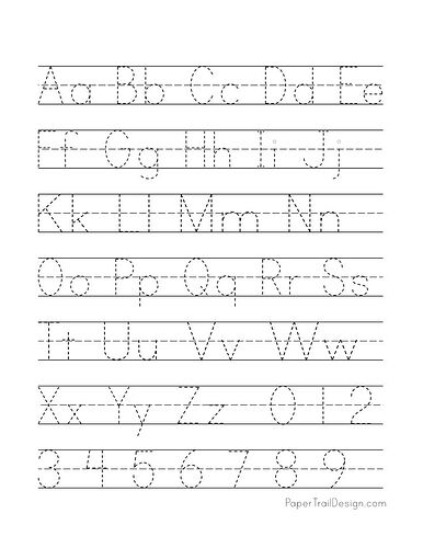 Free Printable Alphabet Handwriting Practice Sheets  Paper Trail Design