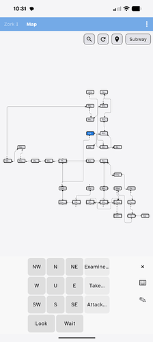 Early Zork I run map
