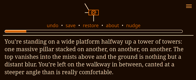 A screenshot of sepia text against warm black