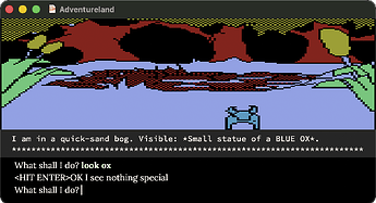 Quick-sand bog image on Atari 8-bit, looking a bit nicer