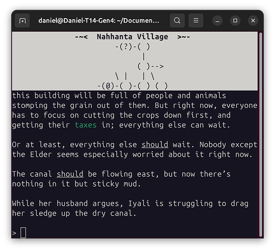 a screenshot with a centered automap in the status bar