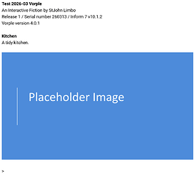 Screenshot of an image shown after the room description