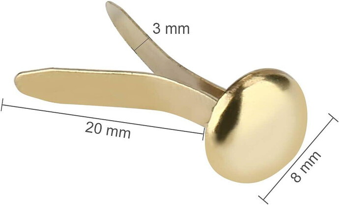 diagram of a metal brad