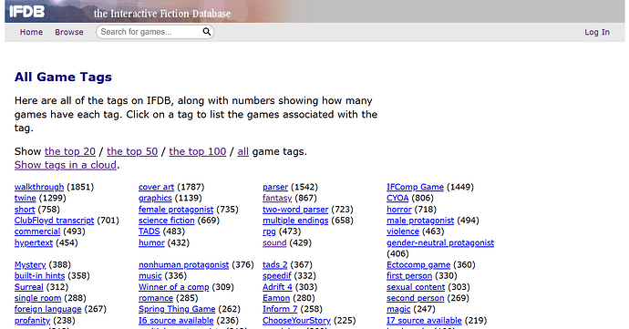 ifdb tag table