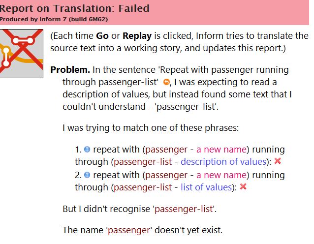 Passenger Error
