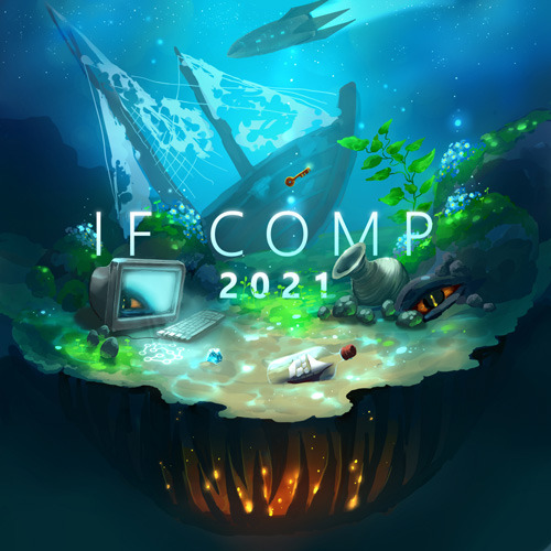 The IF Comp 2021 logo (a detailed painting)