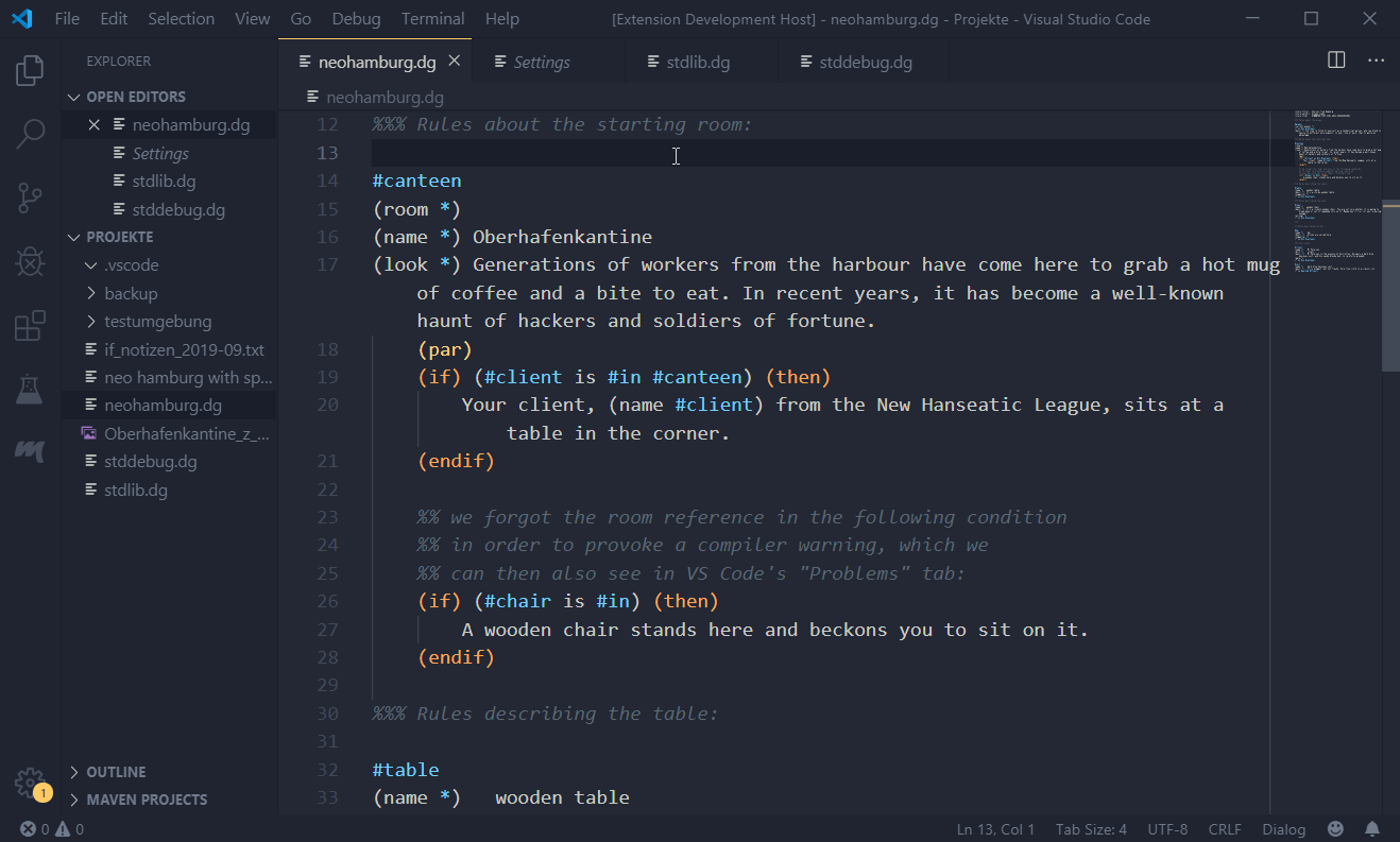 Dialog Syntax Highlighting Extension for Visual Studio Code - Dialog - The Interactive Fiction Forum