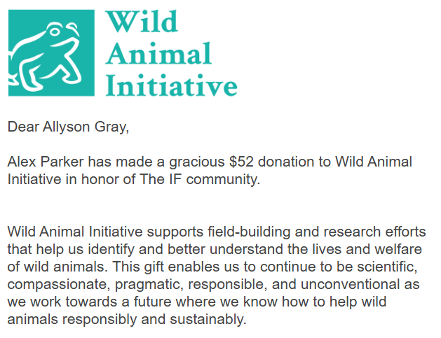 Wild Animal Initiative - 52$